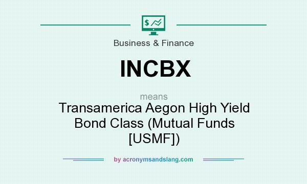 What does INCBX mean? It stands for Transamerica Aegon High Yield Bond Class (Mutual Funds [USMF])