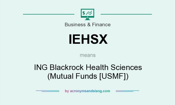 What does IEHSX mean? It stands for ING Blackrock Health Sciences (Mutual Funds [USMF])