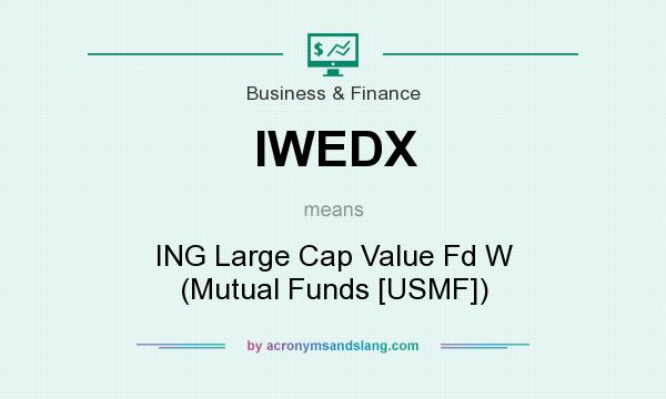 What does IWEDX mean? It stands for ING Large Cap Value Fd W (Mutual Funds [USMF])