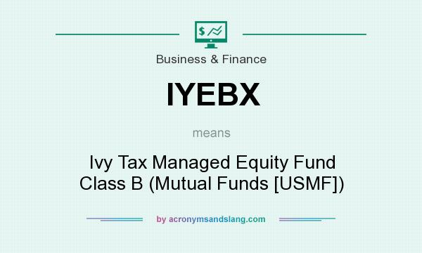 What does IYEBX mean? It stands for Ivy Tax Managed Equity Fund Class B (Mutual Funds [USMF])