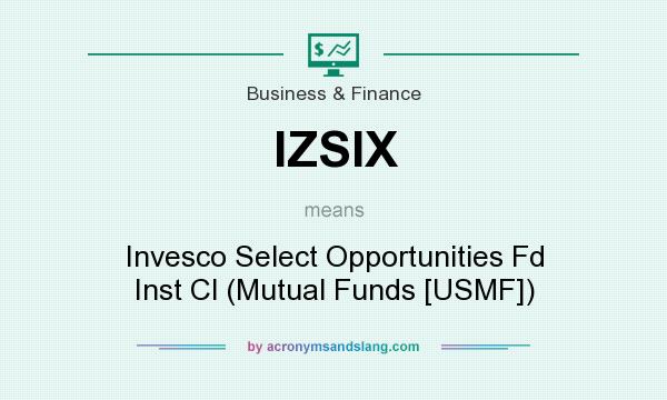 What does IZSIX mean? It stands for Invesco Select Opportunities Fd Inst Cl (Mutual Funds [USMF])