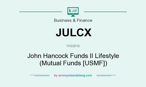 What does JULCX mean? It stands for John Hancock Funds II Lifestyle (Mutual Funds [USMF])