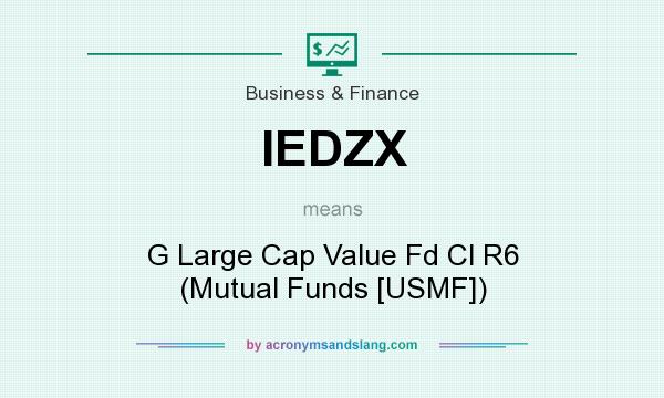 What does IEDZX mean? It stands for G Large Cap Value Fd Cl R6 (Mutual Funds [USMF])