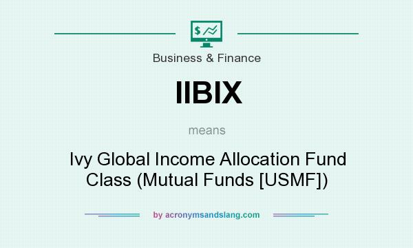 What does IIBIX mean? It stands for Ivy Global Income Allocation Fund Class (Mutual Funds [USMF])