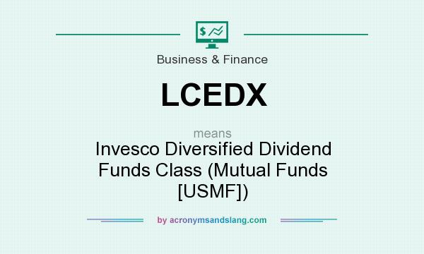 What does LCEDX mean? It stands for Invesco Diversified Dividend Funds Class (Mutual Funds [USMF])