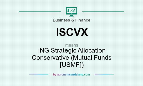 What does ISCVX mean? It stands for ING Strategic Allocation Conservative (Mutual Funds [USMF])