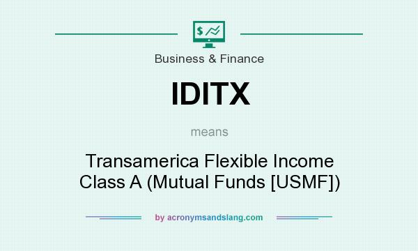 What does IDITX mean? It stands for Transamerica Flexible Income Class A (Mutual Funds [USMF])