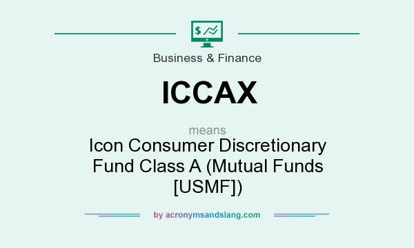 What does ICCAX mean? It stands for Icon Consumer Discretionary Fund Class A (Mutual Funds [USMF])