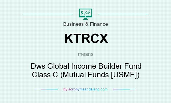 What does KTRCX mean? It stands for Dws Global Income Builder Fund Class C (Mutual Funds [USMF])