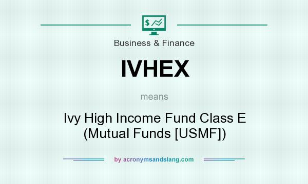 What does IVHEX mean? It stands for Ivy High Income Fund Class E (Mutual Funds [USMF])