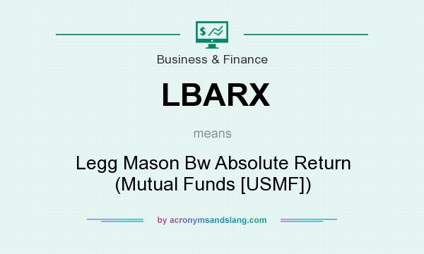 What does LBARX mean? It stands for Legg Mason Bw Absolute Return (Mutual Funds [USMF])