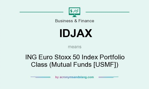 What does IDJAX mean? It stands for ING Euro Stoxx 50 Index Portfolio Class (Mutual Funds [USMF])