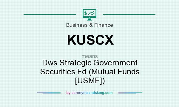 What does KUSCX mean? It stands for Dws Strategic Government Securities Fd (Mutual Funds [USMF])