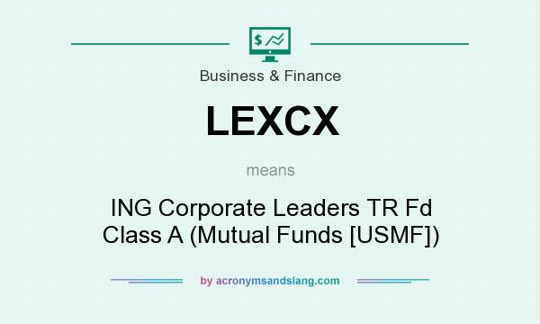 What does LEXCX mean? It stands for ING Corporate Leaders TR Fd Class A (Mutual Funds [USMF])