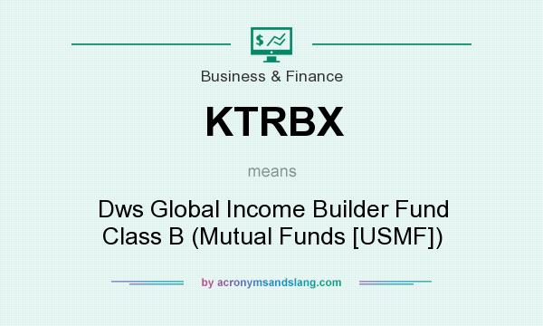 What does KTRBX mean? It stands for Dws Global Income Builder Fund Class B (Mutual Funds [USMF])