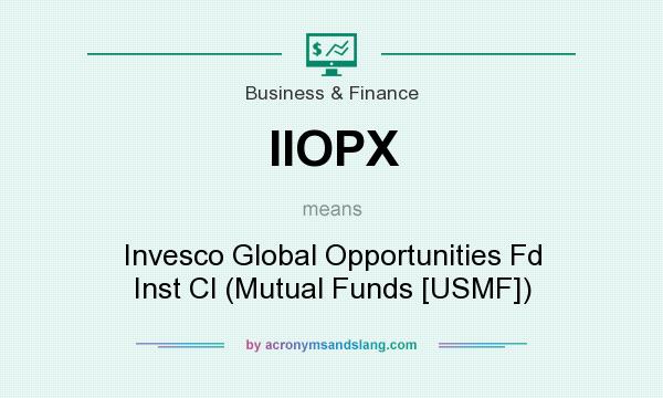 What does IIOPX mean? It stands for Invesco Global Opportunities Fd Inst Cl (Mutual Funds [USMF])