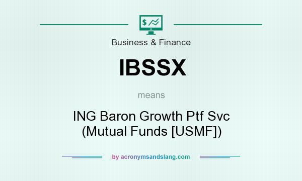 What does IBSSX mean? It stands for ING Baron Growth Ptf Svc (Mutual Funds [USMF])
