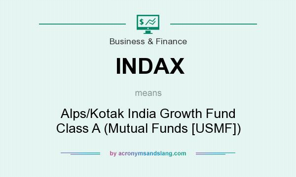 What does INDAX mean? It stands for Alps/Kotak India Growth Fund Class A (Mutual Funds [USMF])