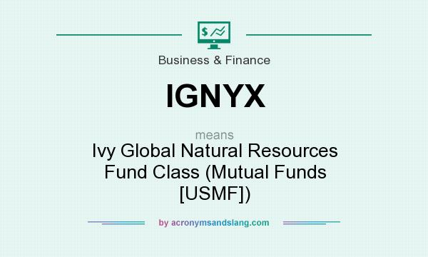 What does IGNYX mean? It stands for Ivy Global Natural Resources Fund Class (Mutual Funds [USMF])
