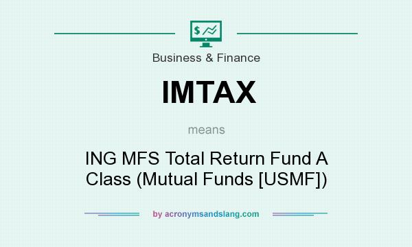 What does IMTAX mean? It stands for ING MFS Total Return Fund A Class (Mutual Funds [USMF])