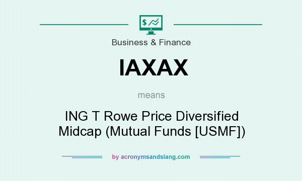What does IAXAX mean? It stands for ING T Rowe Price Diversified Midcap (Mutual Funds [USMF])