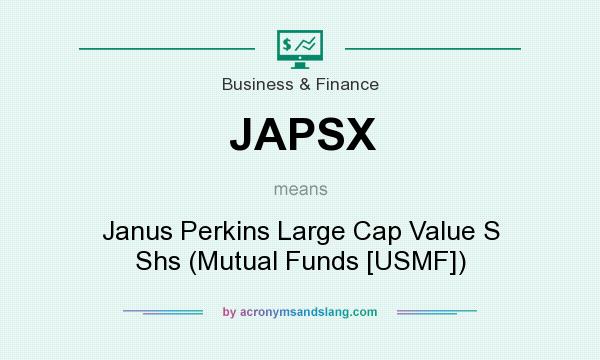 What does JAPSX mean? It stands for Janus Perkins Large Cap Value S Shs (Mutual Funds [USMF])