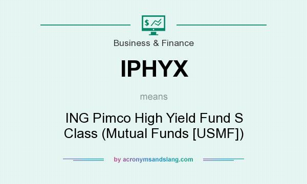 What does IPHYX mean? It stands for ING Pimco High Yield Fund S Class (Mutual Funds [USMF])