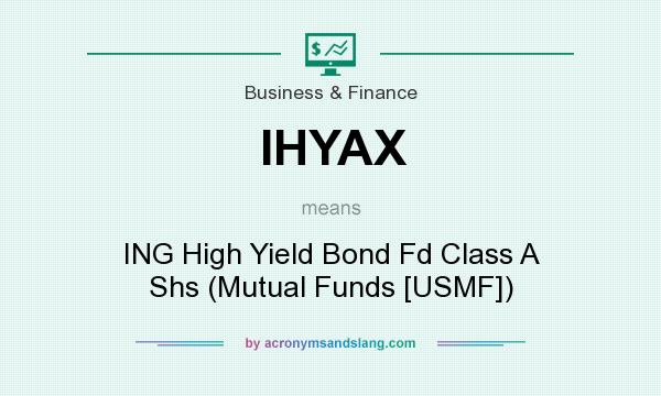 What does IHYAX mean? It stands for ING High Yield Bond Fd Class A Shs (Mutual Funds [USMF])