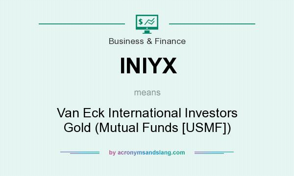 What does INIYX mean? It stands for Van Eck International Investors Gold (Mutual Funds [USMF])