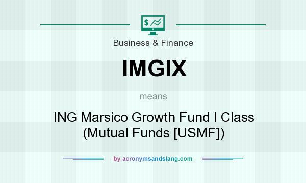 What does IMGIX mean? It stands for ING Marsico Growth Fund I Class (Mutual Funds [USMF])