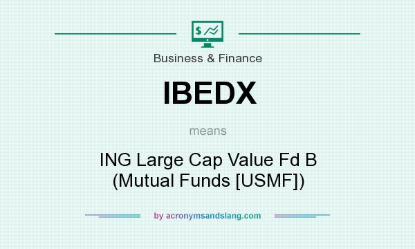 What does IBEDX mean? It stands for ING Large Cap Value Fd B (Mutual Funds [USMF])
