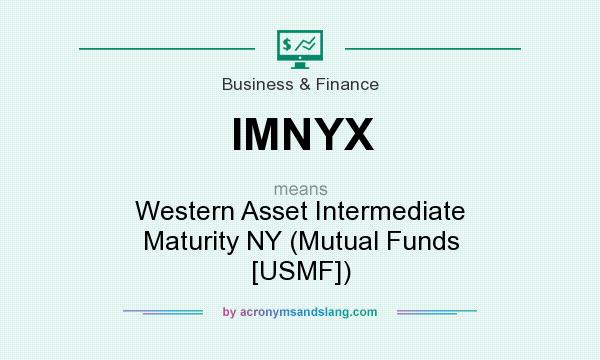 What does IMNYX mean? It stands for Western Asset Intermediate Maturity NY (Mutual Funds [USMF])