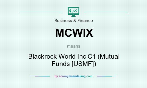 What does MCWIX mean? It stands for Blackrock World Inc C1 (Mutual Funds [USMF])