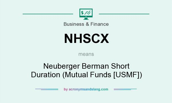 What does NHSCX mean? It stands for Neuberger Berman Short Duration (Mutual Funds [USMF])