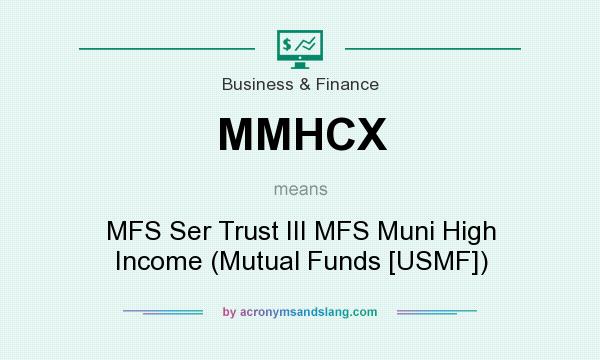 What does MMHCX mean? It stands for MFS Ser Trust III MFS Muni High Income (Mutual Funds [USMF])