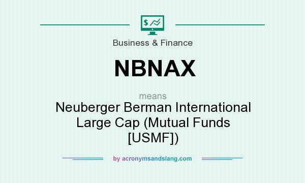 What does NBNAX mean? It stands for Neuberger Berman International Large Cap (Mutual Funds [USMF])