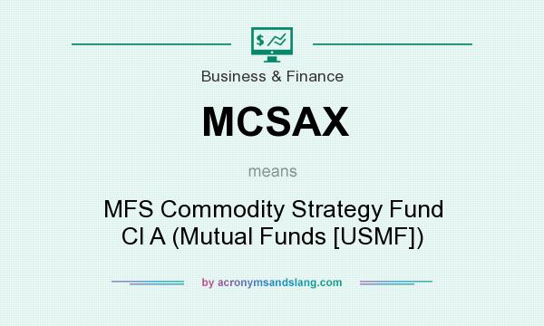 What does MCSAX mean? It stands for MFS Commodity Strategy Fund Cl A (Mutual Funds [USMF])