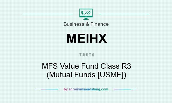 What does MEIHX mean? It stands for MFS Value Fund Class R3 (Mutual Funds [USMF])