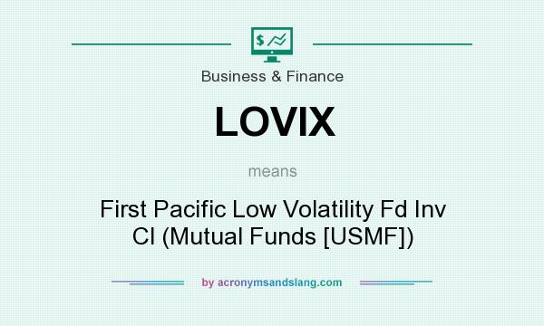 What does LOVIX mean? It stands for First Pacific Low Volatility Fd Inv Cl (Mutual Funds [USMF])