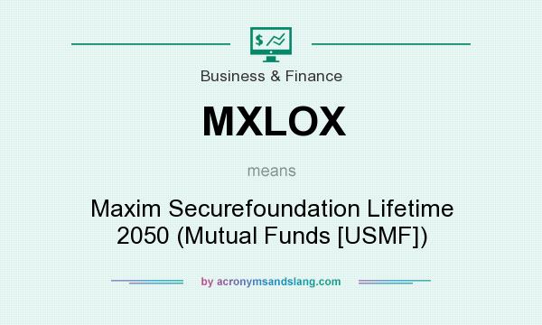 What does MXLOX mean? It stands for Maxim Securefoundation Lifetime 2050 (Mutual Funds [USMF])