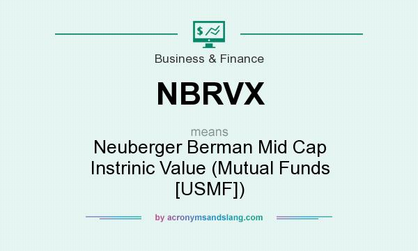What does NBRVX mean? It stands for Neuberger Berman Mid Cap Instrinic Value (Mutual Funds [USMF])