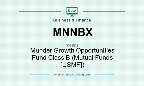 What does MNNBX mean? It stands for Munder Growth Opportunities Fund Class B (Mutual Funds [USMF])