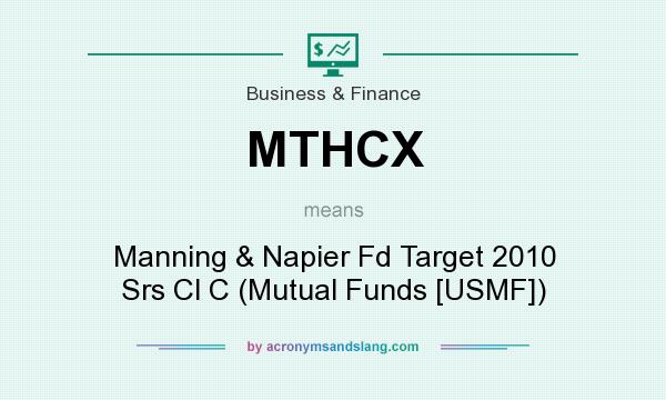 What does MTHCX mean? It stands for Manning & Napier Fd Target 2010 Srs Cl C (Mutual Funds [USMF])