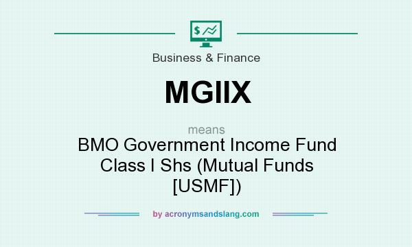 What does MGIIX mean? It stands for BMO Government Income Fund Class I Shs (Mutual Funds [USMF])