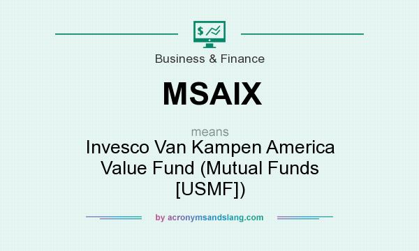 What does MSAIX mean? It stands for Invesco Van Kampen America Value Fund (Mutual Funds [USMF])