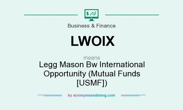 What does LWOIX mean? It stands for Legg Mason Bw International Opportunity (Mutual Funds [USMF])