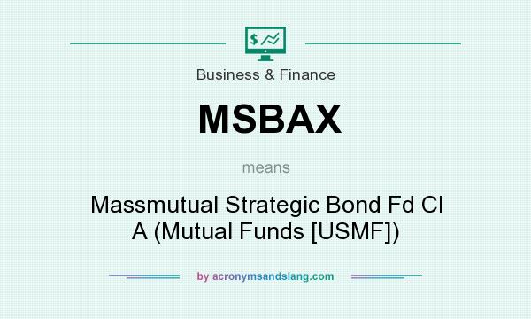 What does MSBAX mean? It stands for Massmutual Strategic Bond Fd Cl A (Mutual Funds [USMF])