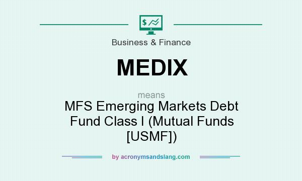 What does MEDIX mean? It stands for MFS Emerging Markets Debt Fund Class I (Mutual Funds [USMF])