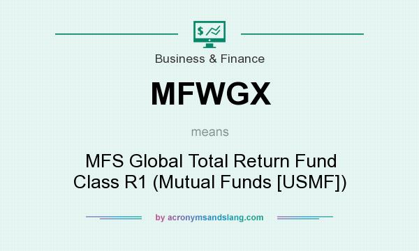 What does MFWGX mean? It stands for MFS Global Total Return Fund Class R1 (Mutual Funds [USMF])