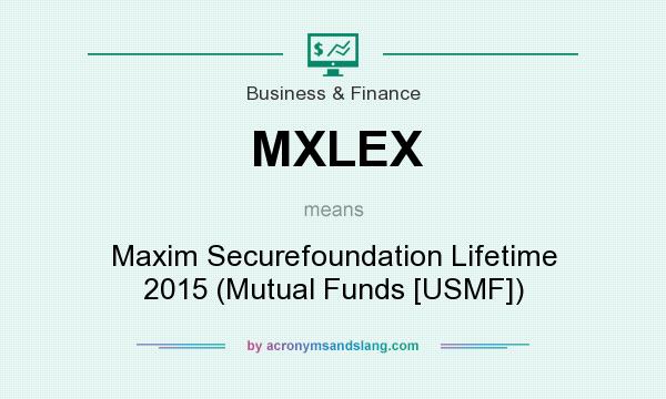 What does MXLEX mean? It stands for Maxim Securefoundation Lifetime 2015 (Mutual Funds [USMF])